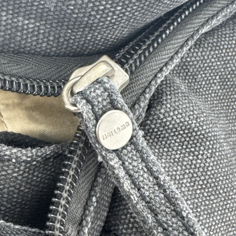 QWSTION Weekender Convertible Travel Bag Grey Canvas Backpack Duffel Carry On